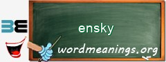 WordMeaning blackboard for ensky